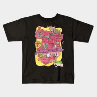 Map of Spain Kids T-Shirt